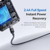 Cablu USB la Lightning BASEUS 2.4A Încărcare Rapidă Cablu de Date Afișaj Digital Port Transparent 1m Împletit din Nailon