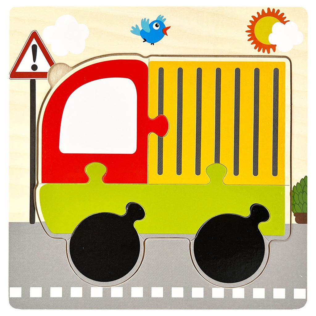 1pc Wooden Jigsaw Puzzle Children Montessori Games Cartoon Animal Vehicle Puzzles for Kids Learning Educational Toys