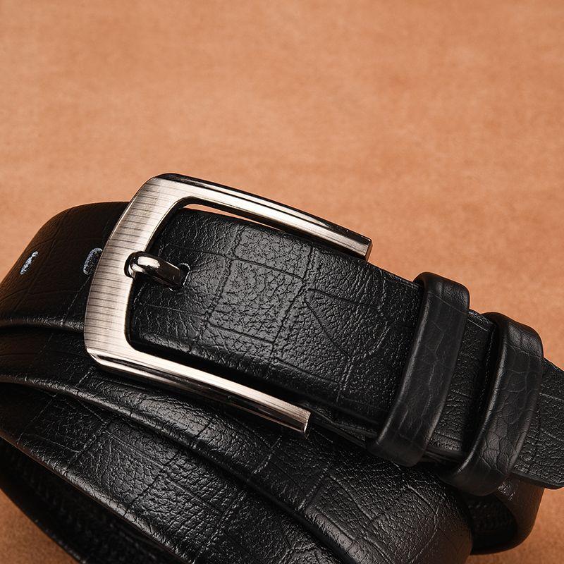 Male Genuine Leather Belts for Men's High Quality Luxury Pin Buckle Jeans Cowskin Casual Belt Business Cowboy Waistband