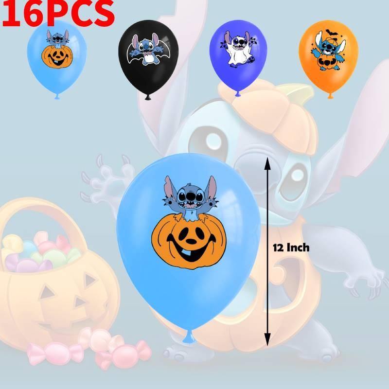 Adorable Stitch Themed Party Decoration Set With Banners Balloons And Backdrop For Halloween Celebrations