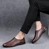 Fashion 2024 New Genuine Leather Office Formal Men Comfort Shoes Men's Loafers Slip on Lazy Driving Shoes Lightweight Korean Style Shoes