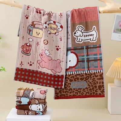 Soft Face Towels 4 Layer Cotton Gauze Bath Towel Cute Kitchen Towel  Home Restaurant