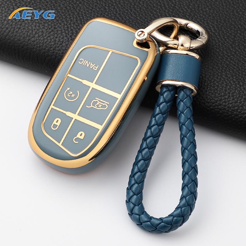 Soft Tpu Car Key Case Cover Shell For Jeep Renegade Grand Cherokee For Dodge Ram 1500 Journey Charger Challenger Fiat Durango
