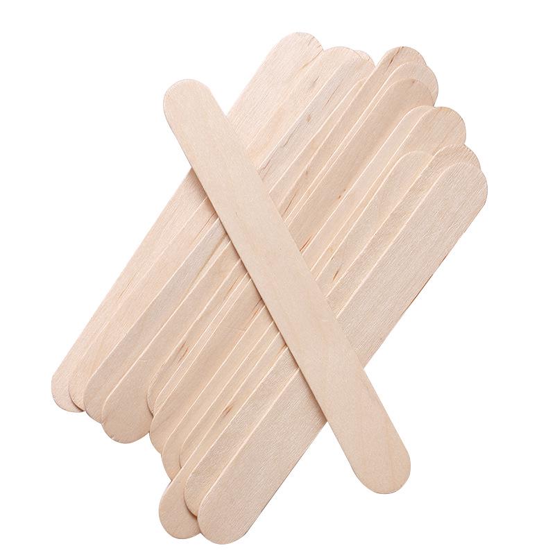 100 Disposable Wooden Sticks for Hair Removal Waxing & Scraping
