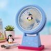 Cute Cartoon Desktop Small Fan with Adjustable Angle and Three-speed Settings for Cooling and Temperature Reduction. Charging Fan.