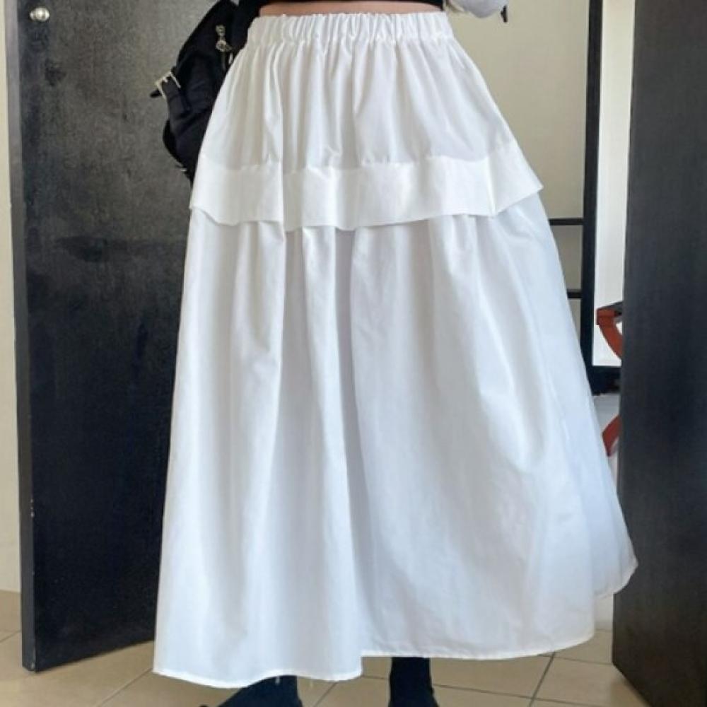 New Arrivals Open Run Tiered Maxi Skirt Casual Balletcore Ruffle Skirt