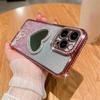 Love Heart Diamond Mirror Clear Silicone Phone Case For Iphone 14 13 12 11 Pro Max Gradient Glitter Transparent Protector Cover