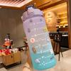 2000ml Large Capacity Summer Portable Plastic Water Bottle High-colour Sports Large Water Bottle With Straw
