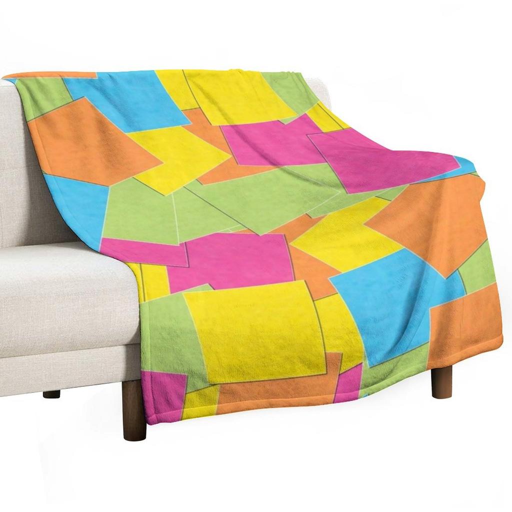 Sticky Notes Art Throw Blanket Comforter For Decorative Sofa Bed Plaid Soft Blankets