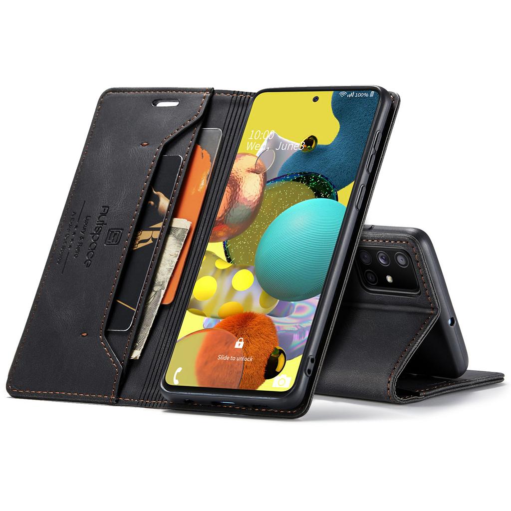 Premium Vintage Leather Wallet Case for Samsung Galaxy A71 4G -RFID Blocking Flip Cover with Card Holder, Shockproof Protective Phone Cover (4 Colors)