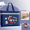 Double Layer Tote School Bag Canvas File Bag Cute A4 File Bag  Learning Supplies