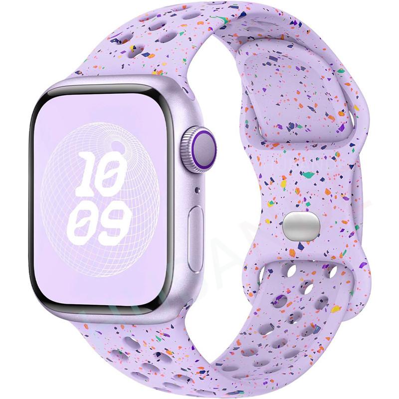 Sport Strap Colored Particles Rubber Band for Apple Watch 49mm 46mm 45mm 44mm 42mm 41mm 40mm  for IWatch 11 10 9 8 7 6 5 4 3 SE