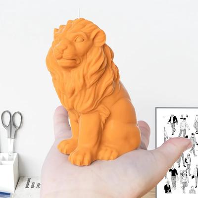 3D Lion Silicone Candle Mold DIY Animal Plaster Ornaments Crafts Mold Aromatherapy Candle Handmade Soap Resin Mould Home Decor