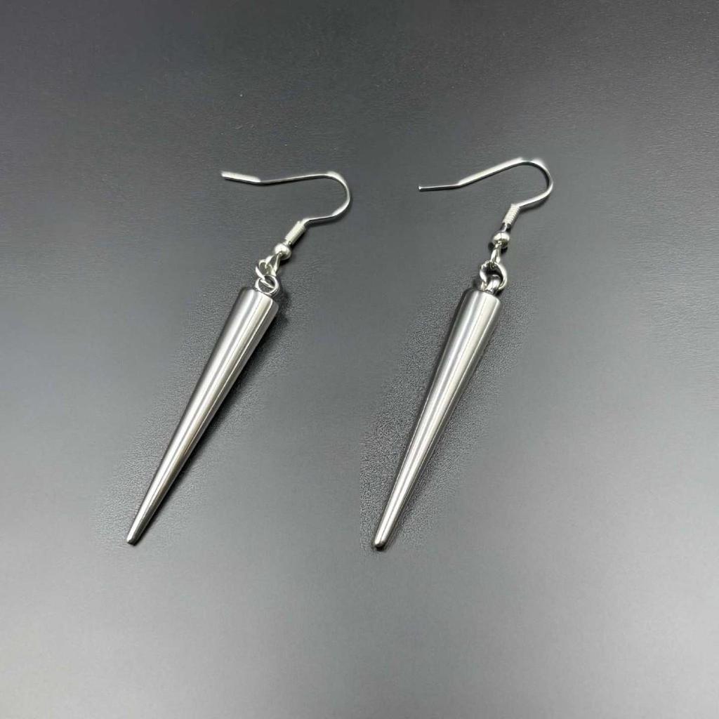 Punk Hip Hop Stainless Steel Rivet Dangle Earrings - Gothic Style Versatile Jewelry