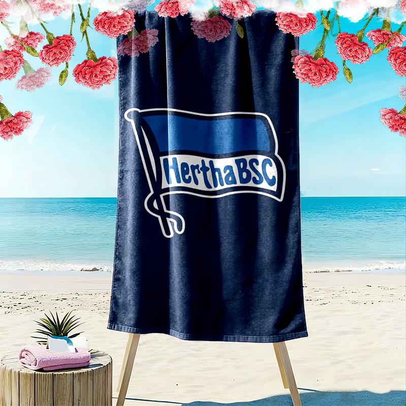 Hertha BSC Print Beach Towel, Large Soft Quick Dry Towel for Beach Camping Swimming