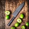Damastmuster Kochmesser Küchenmesser Muster Scharf Japanisches Santoku Messer Hackmesser Tranchiermesser Massivholzgriff Cuchillos