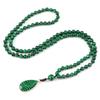 Natural Malachite Stone Beaded Necklaces and Bracelets Women Green Beads Pendants Charms 108 Mala Prayer Necklaces Men Yoga Jewelry