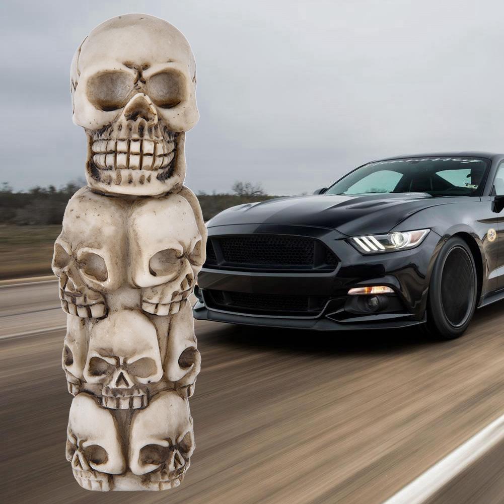 Skeleton Skull Head Many Faces Car Manual Gear Shift Knob Stick Lever Shifter Universal