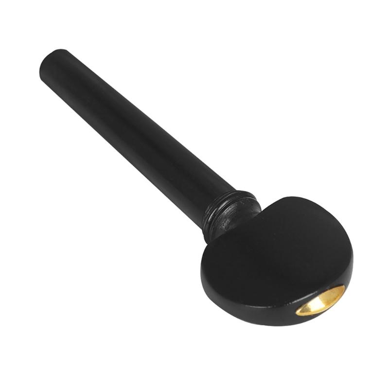 Black Violin Fitting Set with Tailpiece Part Endpin and Chinrest Piece, Replacement Hardware Set Wood Texture for Practice Use and Instrument Refresh