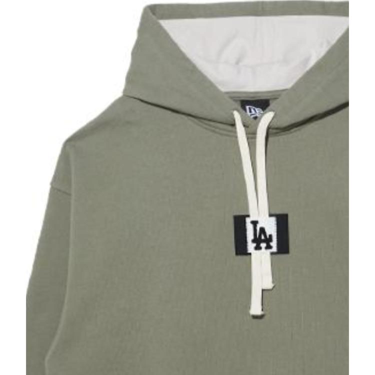 New Era Los Angeles Dodgers Hooded Loose Pullover Sweatshirt Men sweatshirt Dark-Green 13354104