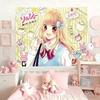 Manga girls heart style cute Aesthetic tapestry atmosphere decoration of bedroom Tapestry Bedside Tapestry Bathroom Tapestry