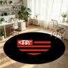 Flamengo Printed Round Crystal Velvet Rug Soft Non Slip Floor Carpet For Bedroom Holiday Gift