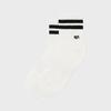 SHORT STRIPE LOGO SOCKS (BLACK/WHITE)