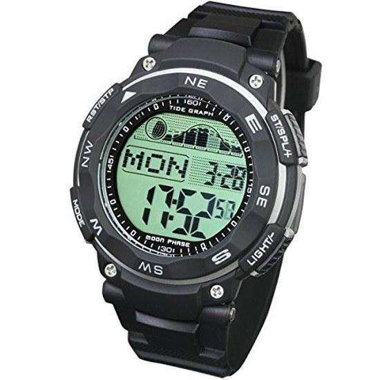 Orologio Subacqueo Radweather Grafico Maree Impermeabile 100m Digitale (Nero (LCD Standard))