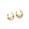 Korean-style Personalized Stainless Steel Trendy Geometric Stud Earrings for Women
