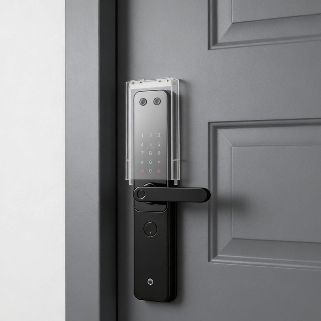 Clear Waterproof Outdoor Doorbell Cover Flip Protector for Electronic Door Lock Keypad Access Control Plastic Enclosure Gate