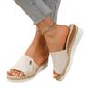 Women's 2025 New Style Wedge Sandals with Thick Soles and Mid-Heel Casual Beach Fish-Mouth Strappy Sandals In Plus Sizes