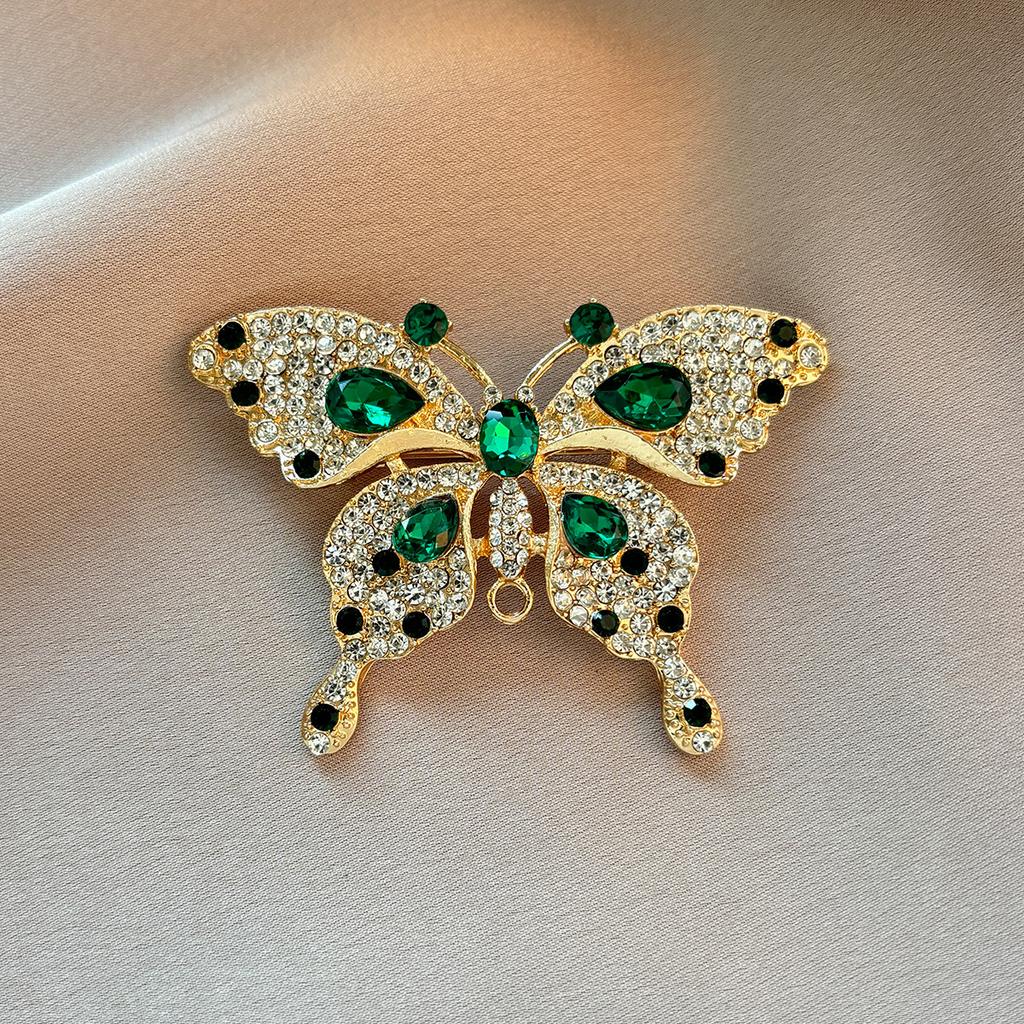 Bouquet Brooch, Luxurious Butterfly, High-end Bouquet, Women's Crystal, Full of Diamonds, Fashionable Coat Brooch