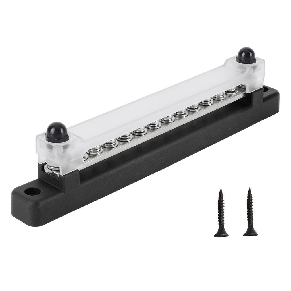 M6 Terminal Block dc Bus Bar 12v 1/4 Inch Stud 150A Electric BusBar 12v Power current distributor For Truck Boat accessories