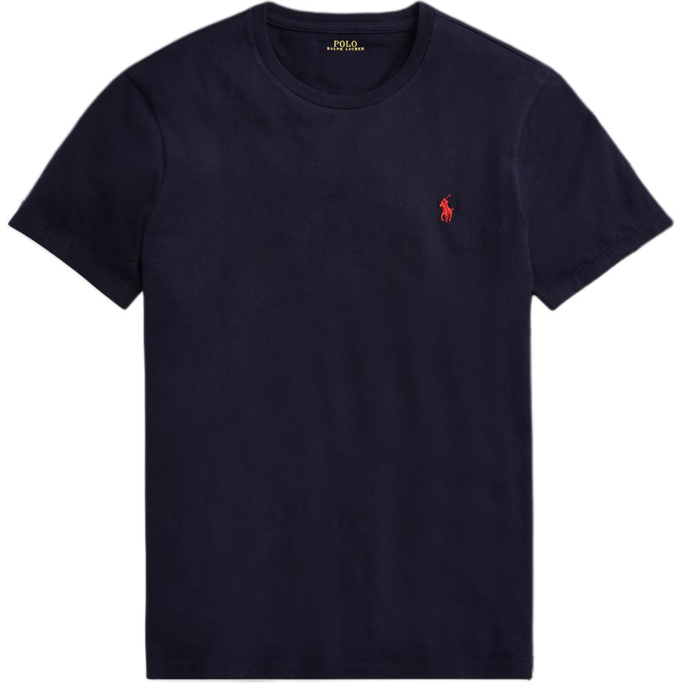 

Polo Ralph Lauren Solid Logo Embroidered Crew Neck Short Sleeve T-Shirt Men tops Navy-Blue MNPOTSH1N820047-410 XXL
