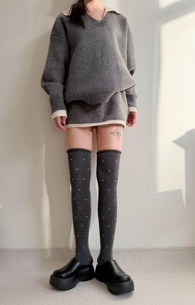 Duvet Fleece Thickened Winter Stacking Socks For Women With Warm Cotton Material