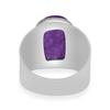 10 x 14 mm natürlicher Amethyst-Edelstein, 925er Sterlingsilber, runder Ring für Frauen und Mädchen
