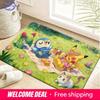 Pokemon Cute Characters Picnic Print Non-slip Doormat, Soft Absorbent Floor Rug for Home Decor