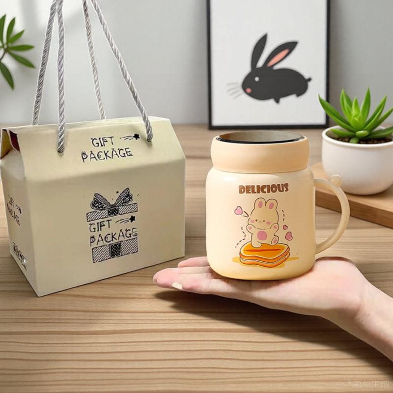 Högkvalitativ Värmeisolering Keramisk Mugg Spegelmugg Hem Kontor Vattenmugg Evenemangsgåva Mugg med Lock Souvenir