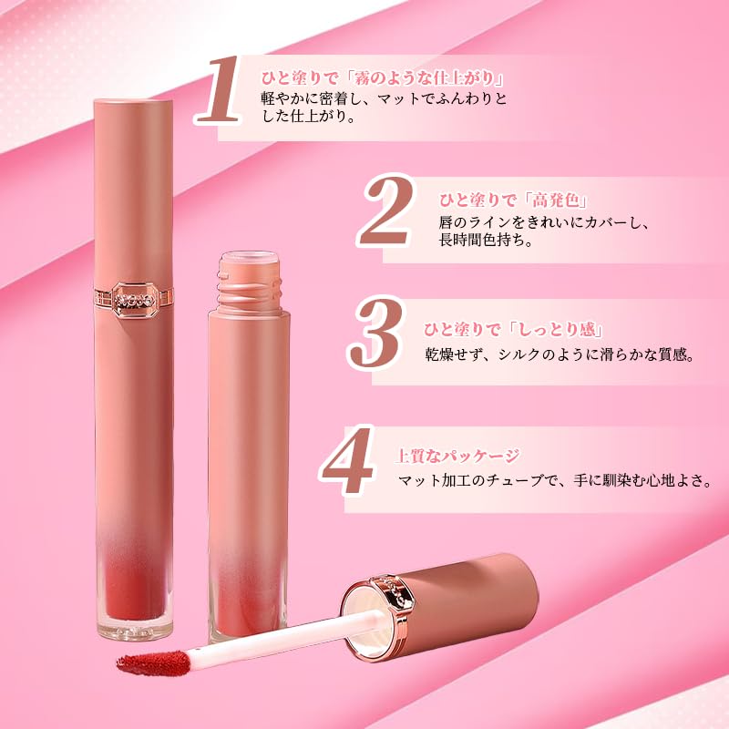 SWEET NIGHT Lip Color Highly gentle on the for working soft matte lip color Rotten pigmented, crease-resistant, lips, women, finish, (04 - Tomatoes)