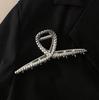 Silver Metal Geometric Shark Hair Clip for Thick Hair