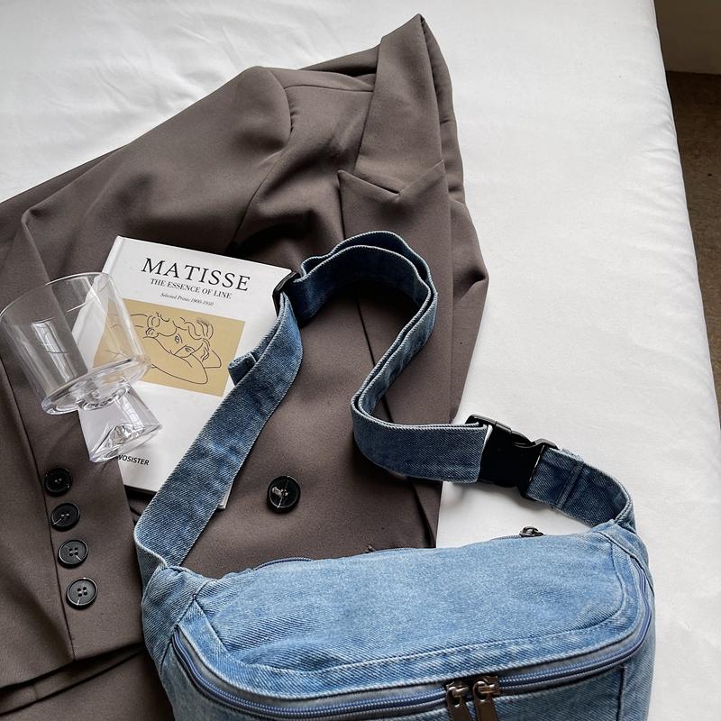 Denim Messenger Bag Hüfttasche Damen Outgoing Brusttasche