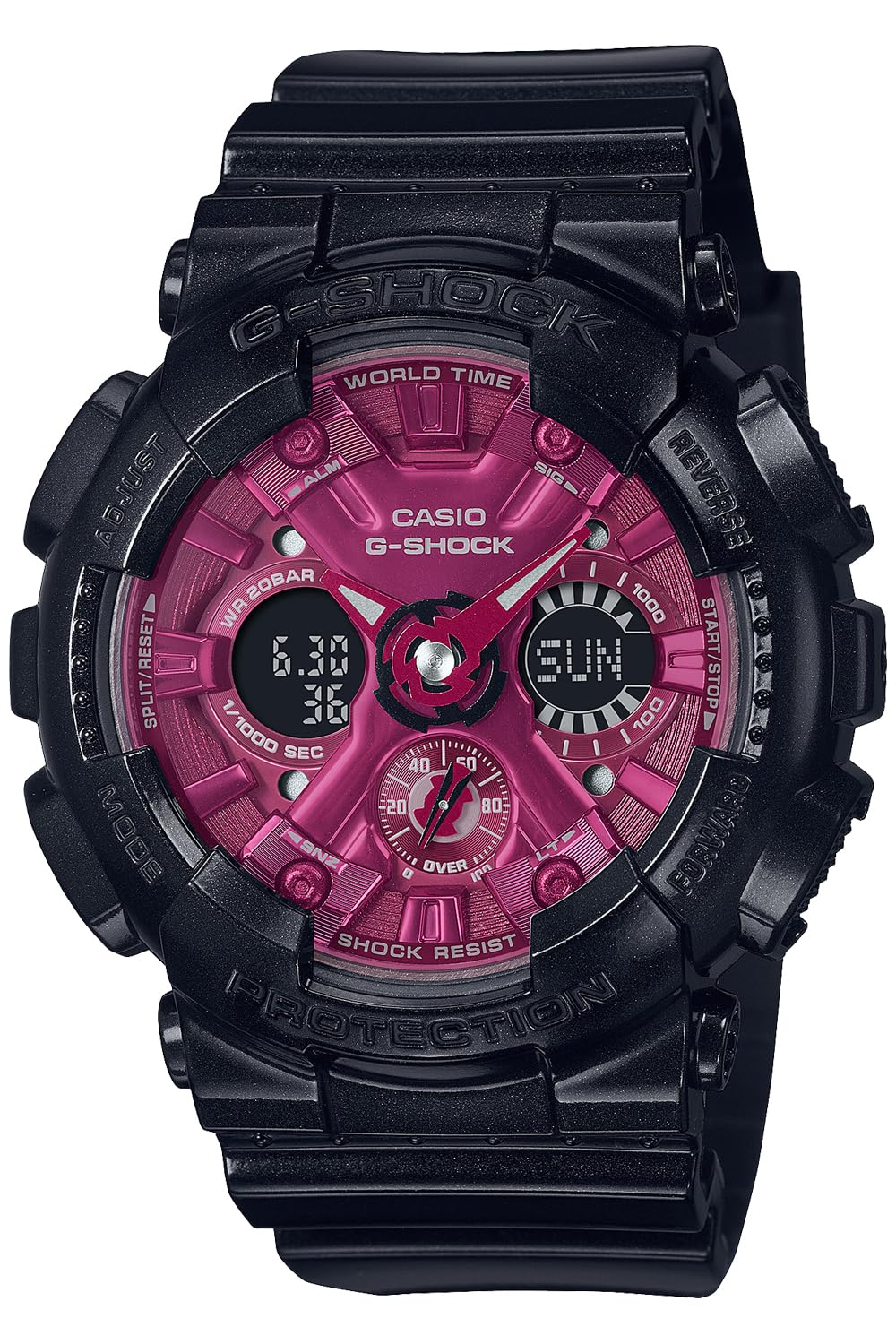 

Часы Casio G-Shock (Официальный японский продукт) Модель среднего размера Черный и красный GMA-S120RB-1AJF Женский Черный