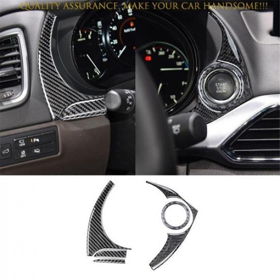 For Mazda CX-9 2016-2024 Real Carbon Fiber Dashboard Speedometer Odometer Trim