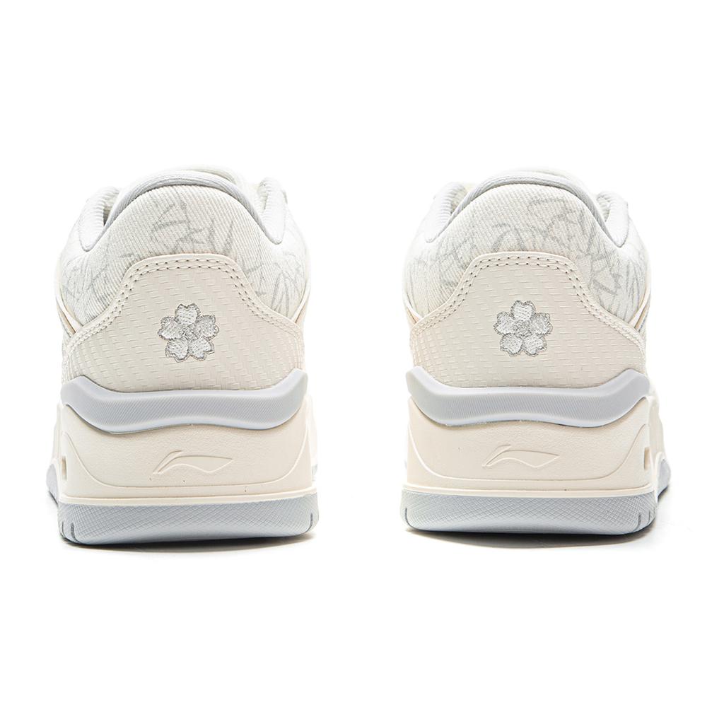 Li Ning Moon White 2MID Skateboard Shoes Women's Mid top Ecru AGCV332-1