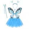 Blue Butterfly Wand Skirt Headband Set