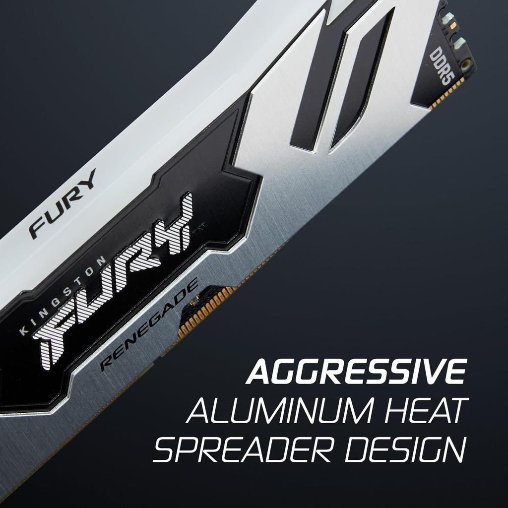 Kingston Technology Kingston FURY Desktop PC Memoria DDR5 6400MT/s 16GB x 2 Kingston FURY Renegade RGB CL32 KF564C32RSAK2-32 RGB LED Garanzia a vita