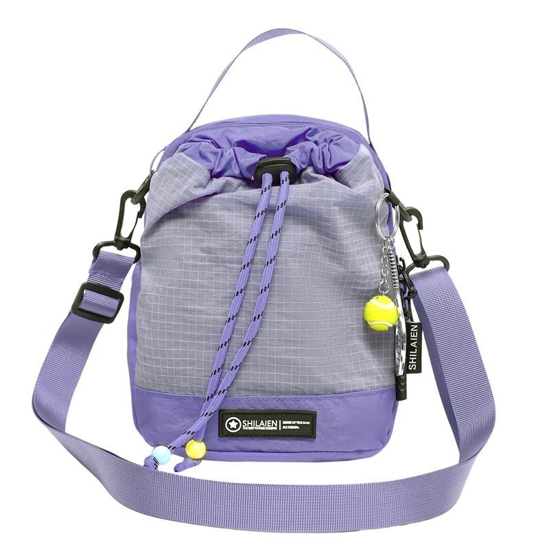 Fashion Color Blocking Neutral Lightweight Nylon Drawstring Cup Bag For Cycling And Hiking