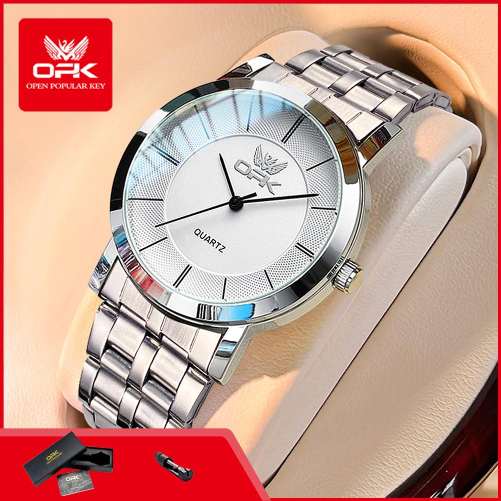 OPK 6019 Classic Simple Business Man Watch Stainless Steel Waterproof Quartz Men's Dress Wristwatch High Quality