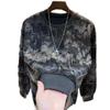 Trendiger Herren-Langarm-Hoodie 2025 mit Sternendesign, luxuriösem Rundhalsausschnitt und stylischen Ripped-Details