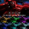 6 In 1 Car Interior Ambient LED Light Kit RGB Strip Lights with Fiber Optic Tube APP and Remote Control Neon Mood Sync Lighting